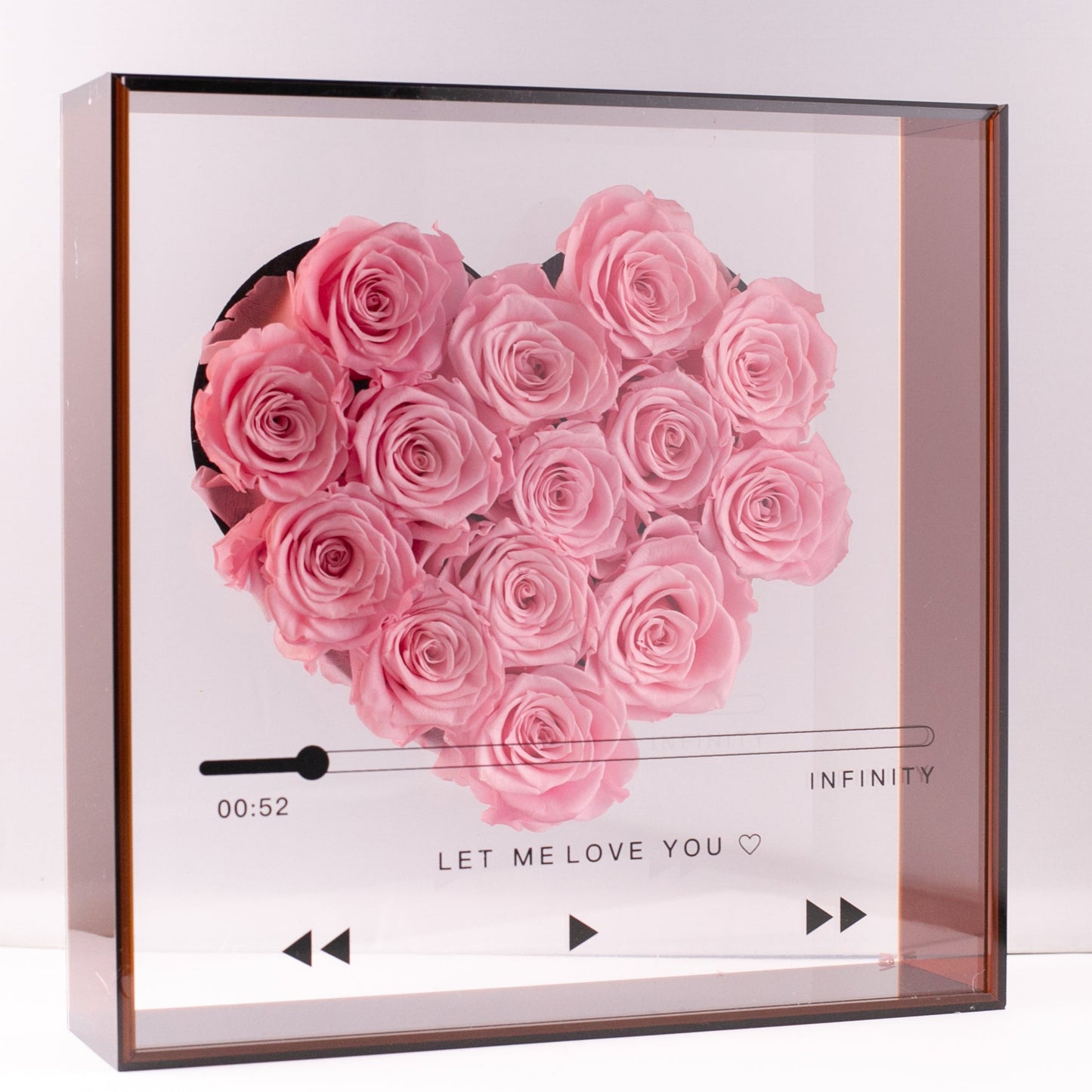 Preserved Rose Heart Box (Pink) (XL)