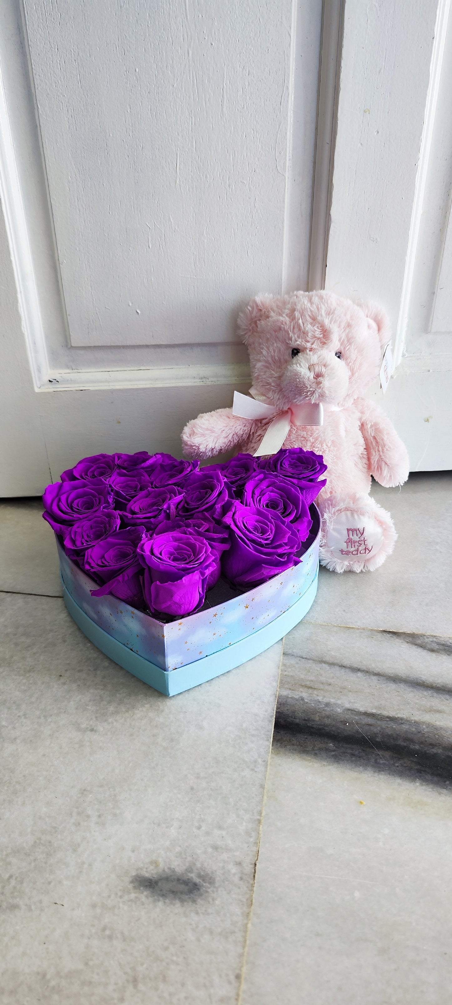 Roses in a Heart Gift Box