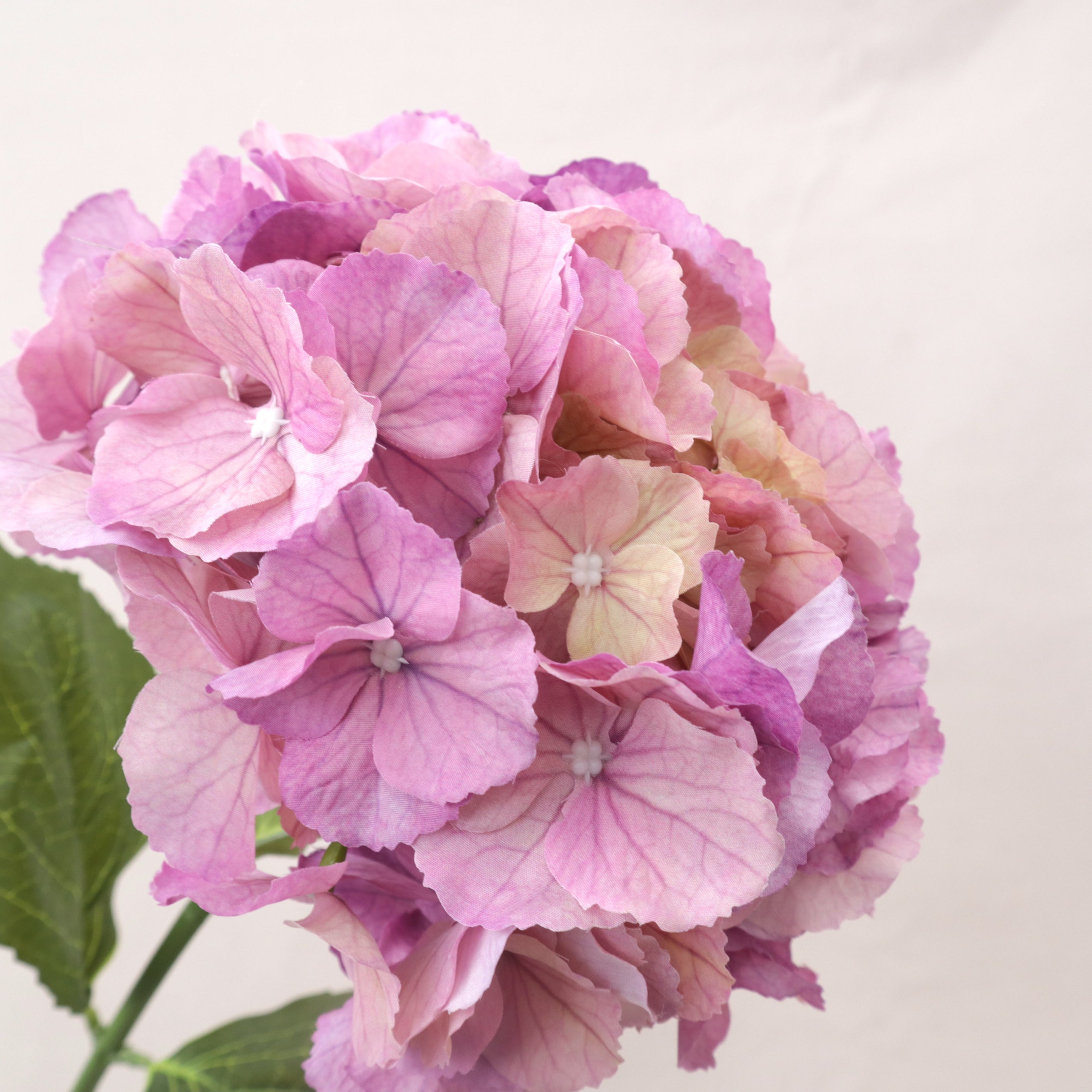 Silk Artificial Hydrangea Bigleaf Vintage Pink