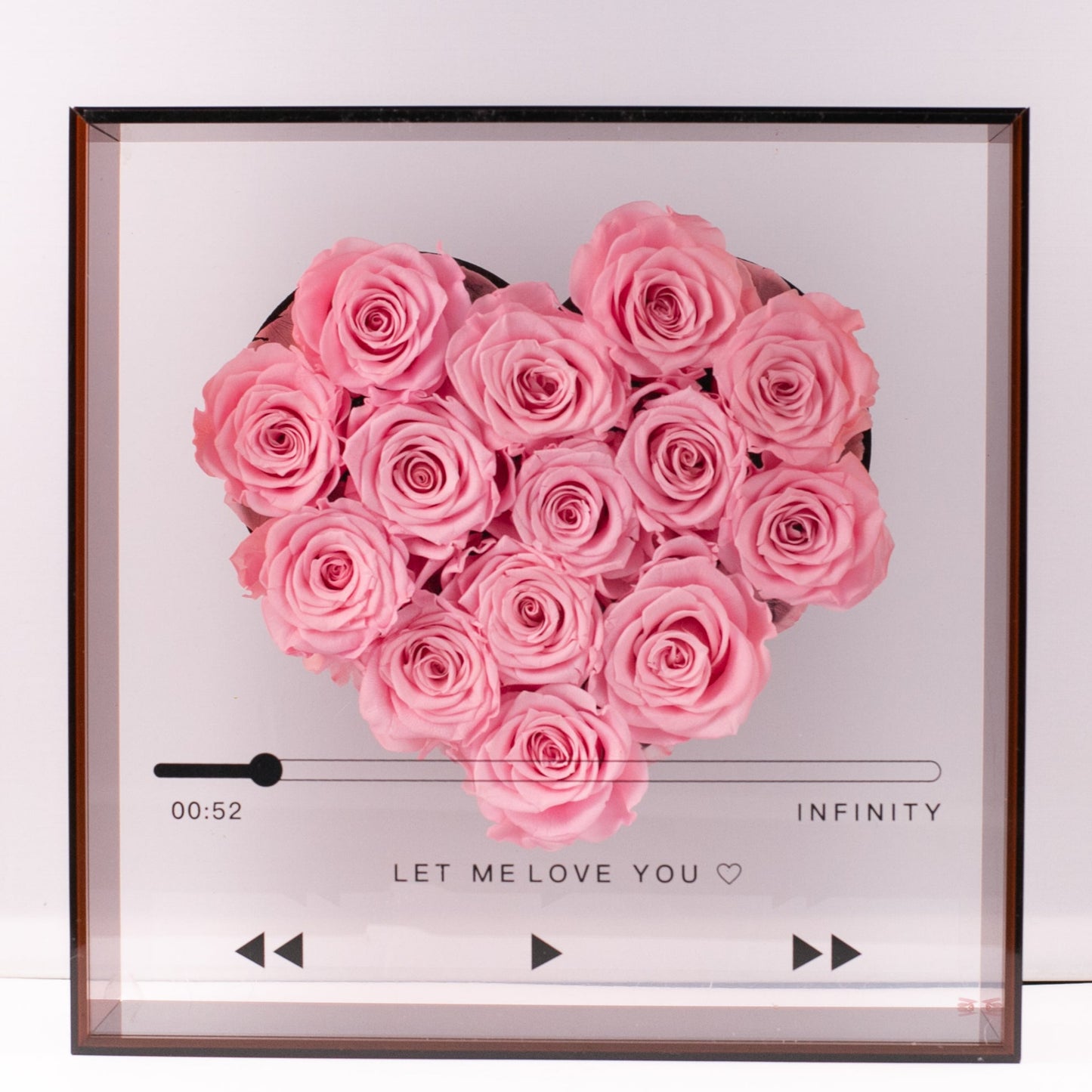 Preserved Rose Heart Box (Pink) (XL)