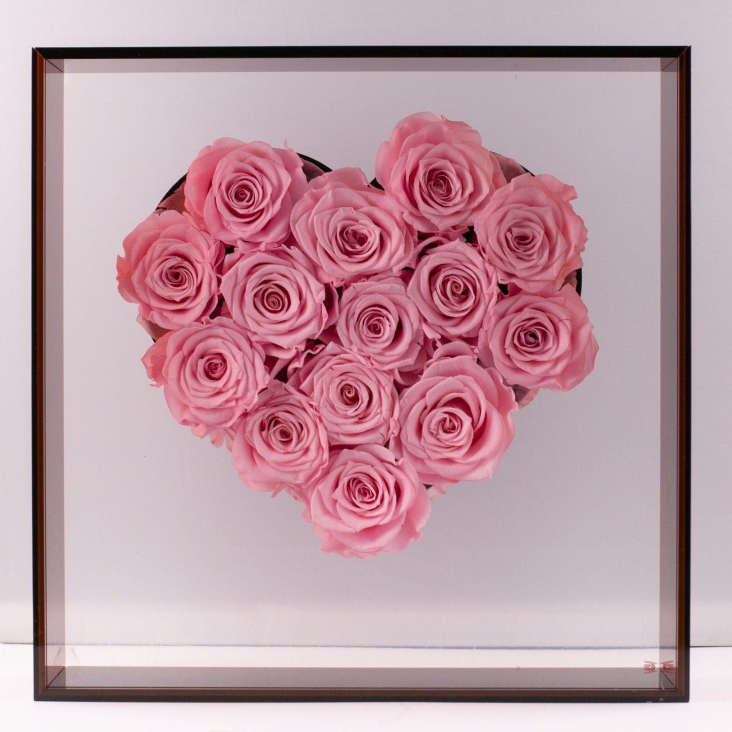 Preserved Rose Heart Box (Pink) (XL)