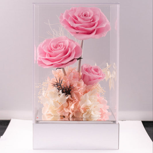 Eternal Blush Rose Box (Pink)