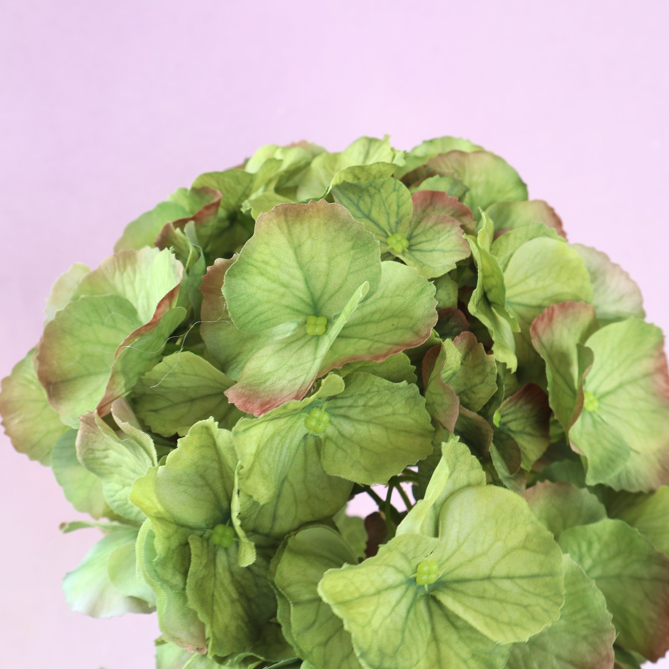 Silk Artificial Hydrangea Bigleaf Natural Green
