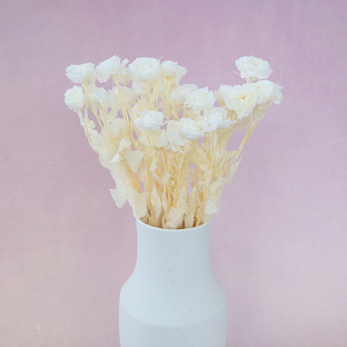 Bleached White Austin Rose Bunch