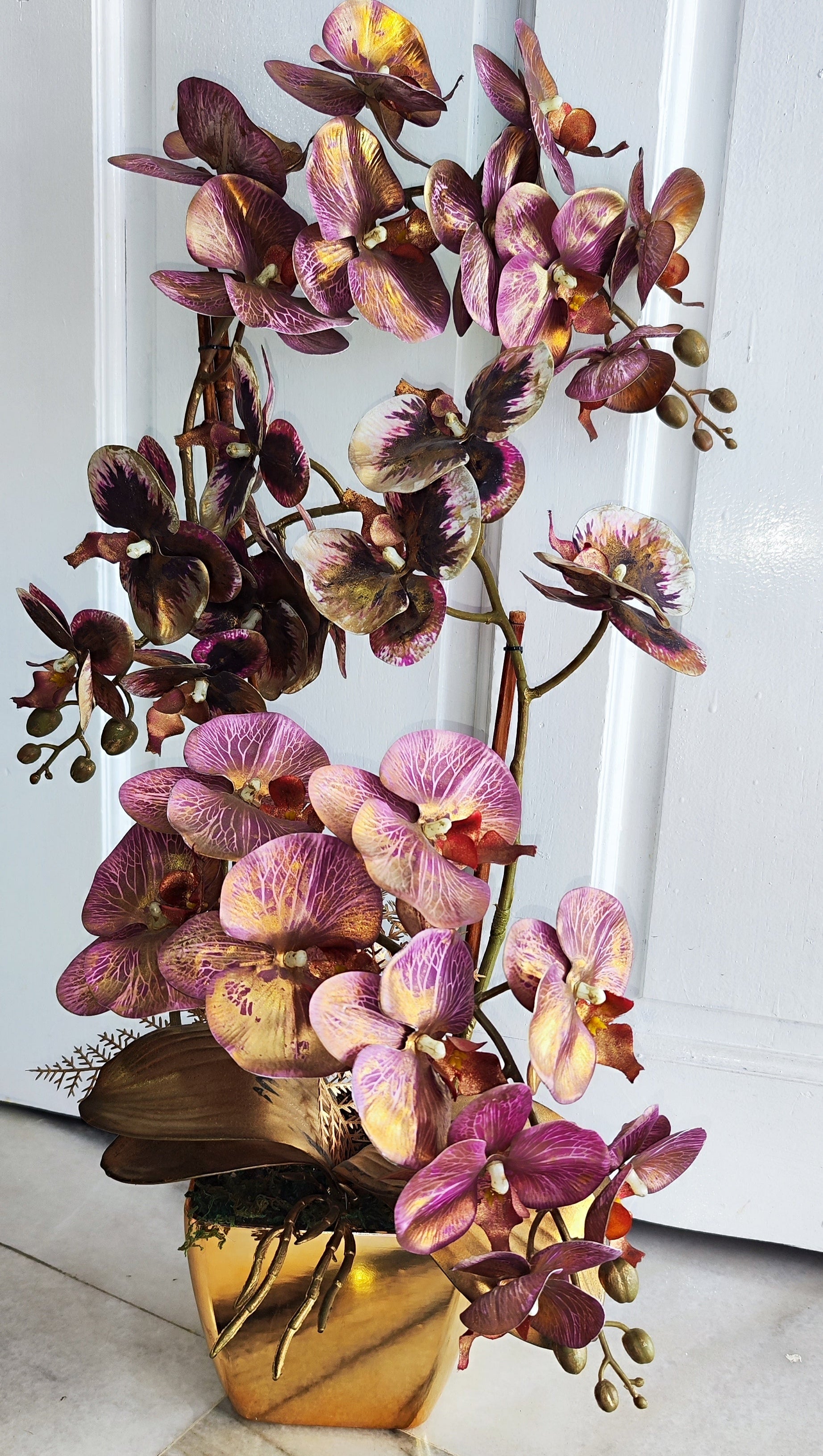 Purple Orchids in a Vase