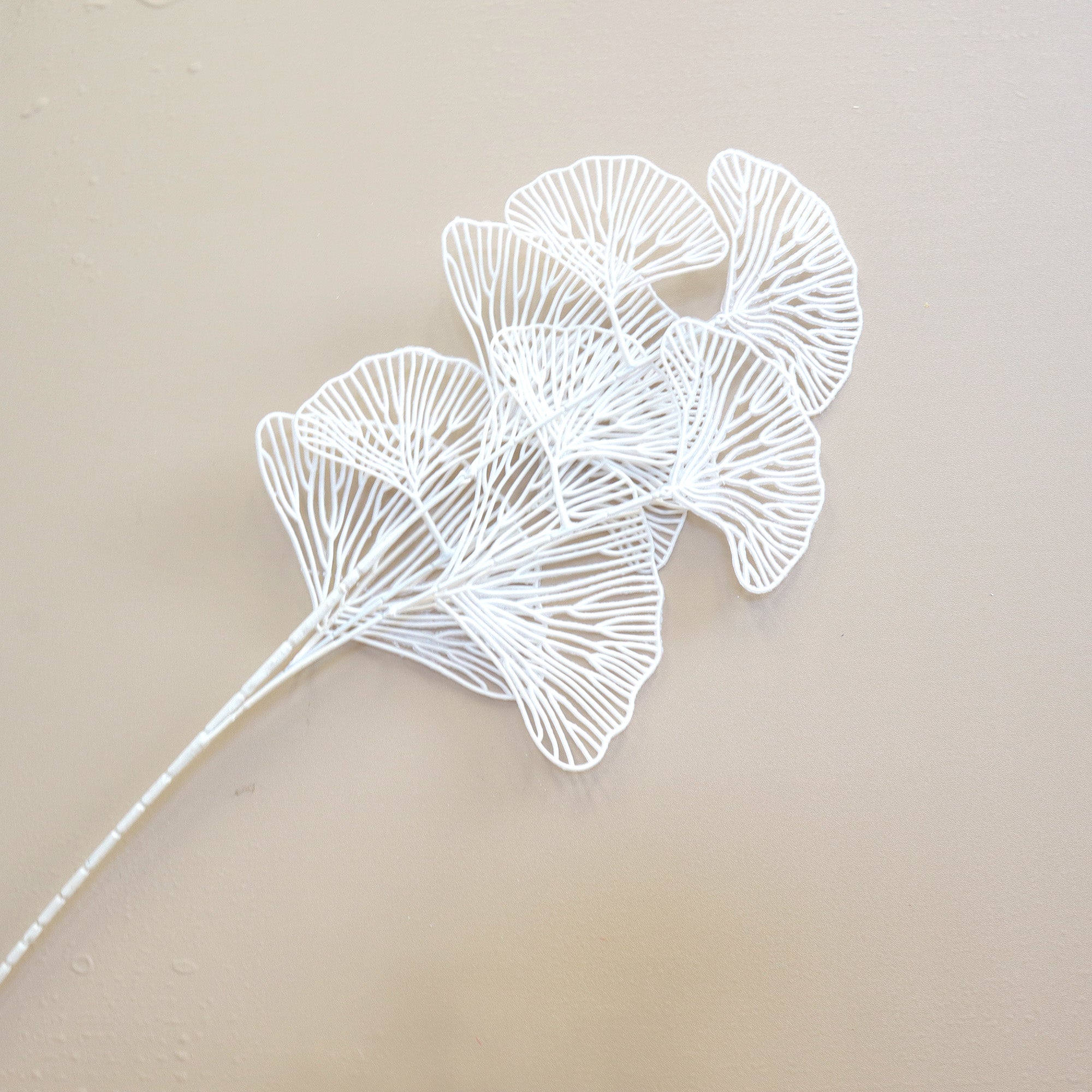 Artificial Ginkgo Leaf White