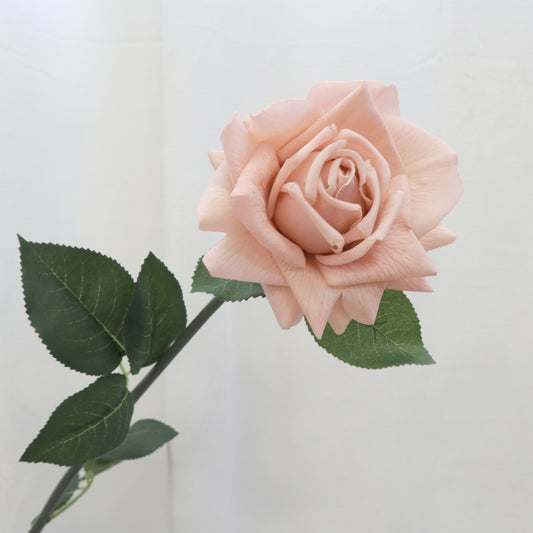 Artificial Real Touch Rose Crepe Pink