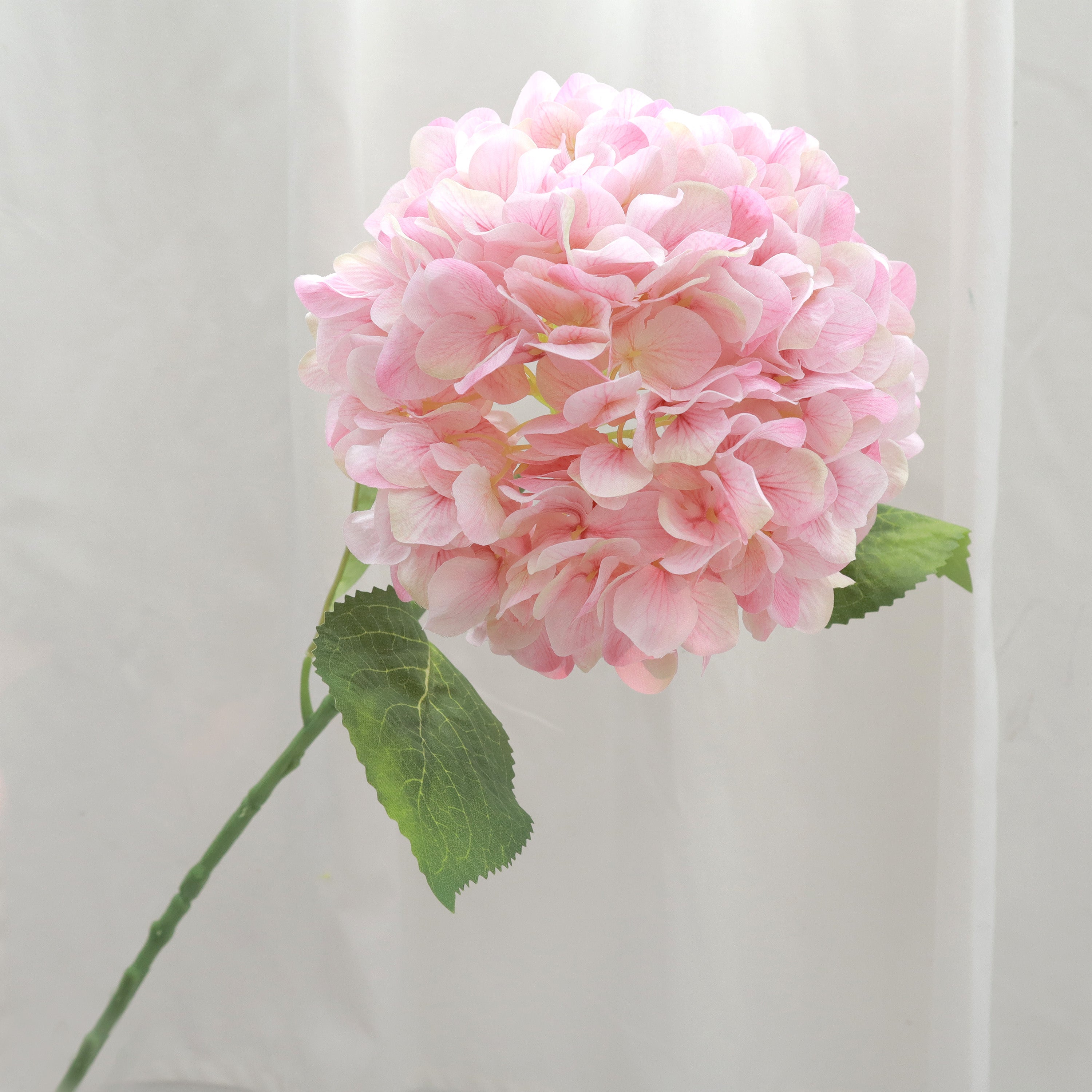 Silk Artificial Hydrangea Light Pink