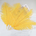 5 pcs Ostrich Feathers Mango Yellow