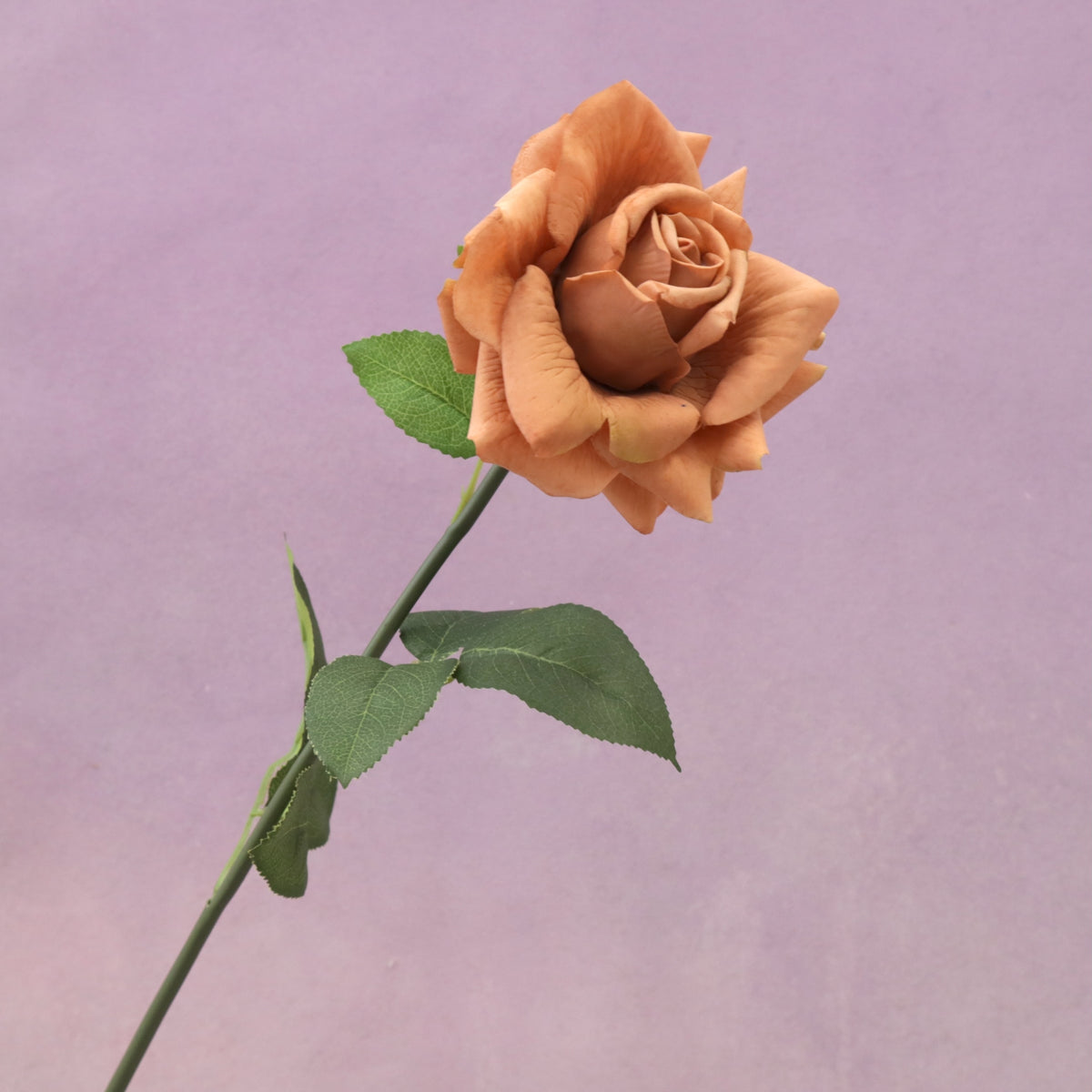 Artificial Real Touch Rose Rust Brown