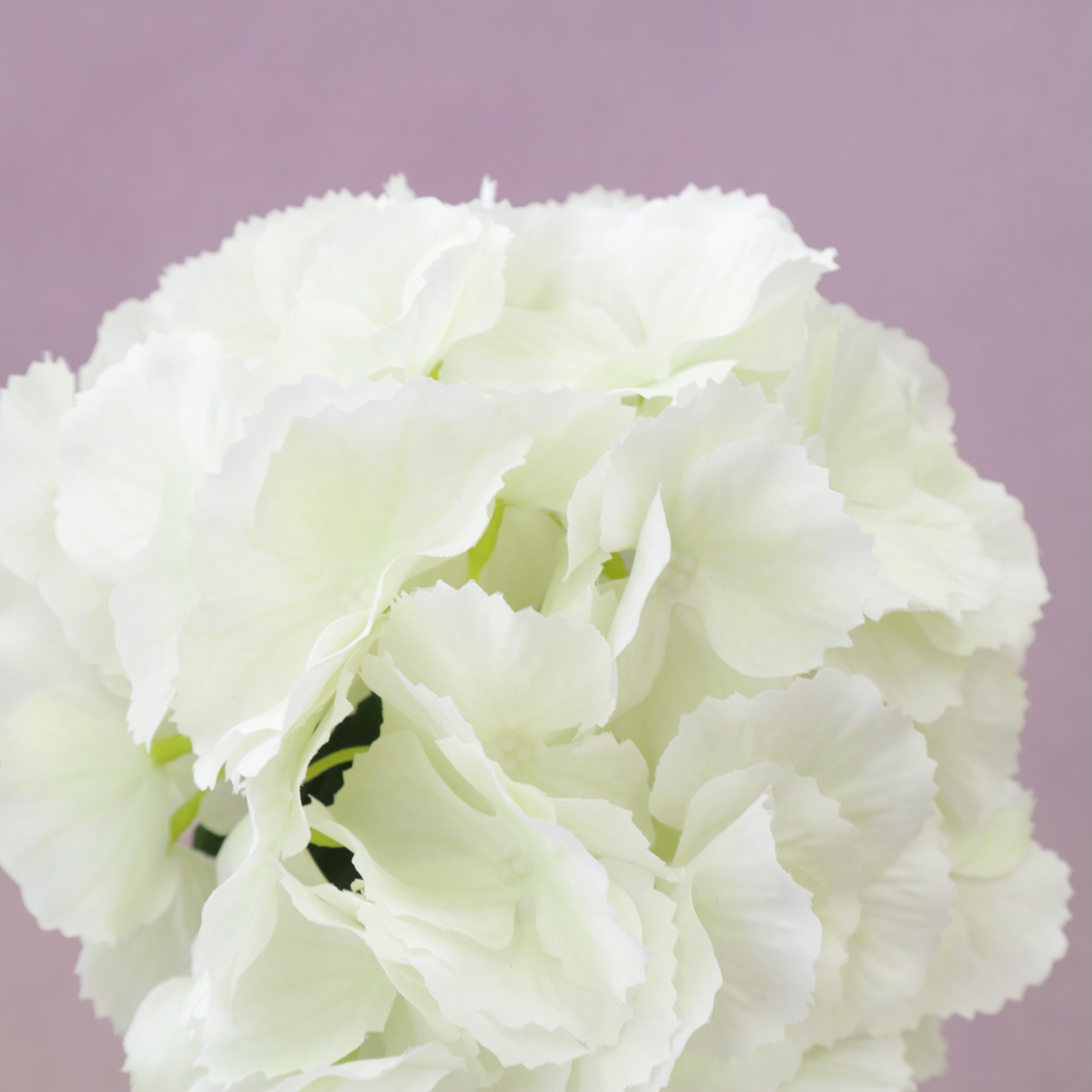 Silk Artificial Hydrangea Bigleaf Greeny White