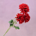 Artificial Silk Dahlia Red (3 heads)